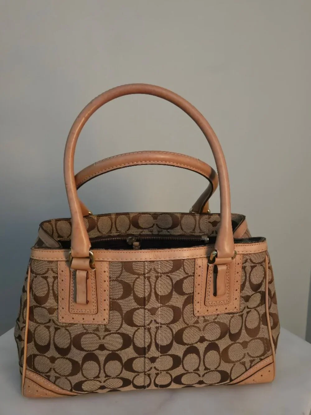 Coach Signature Canvas with Leather Trim - Picture 2 of 7